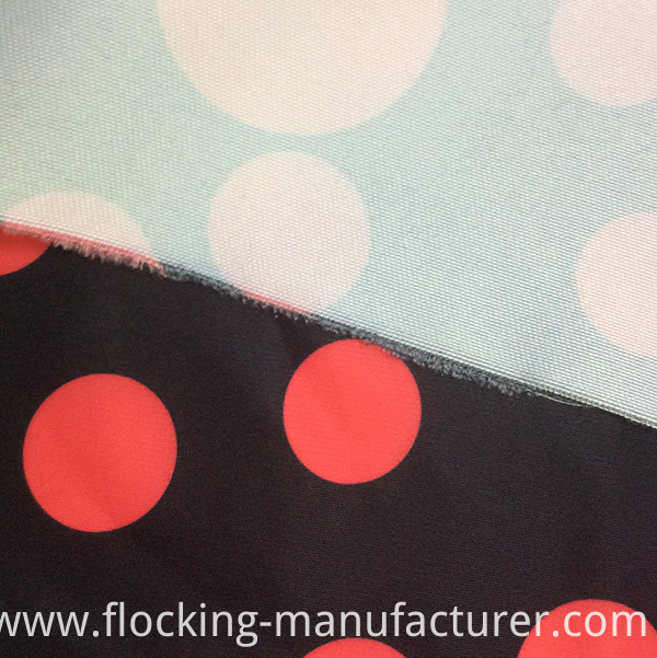 Polka Dots Printed Polyester Autume/Winter Garment Woven Fabric